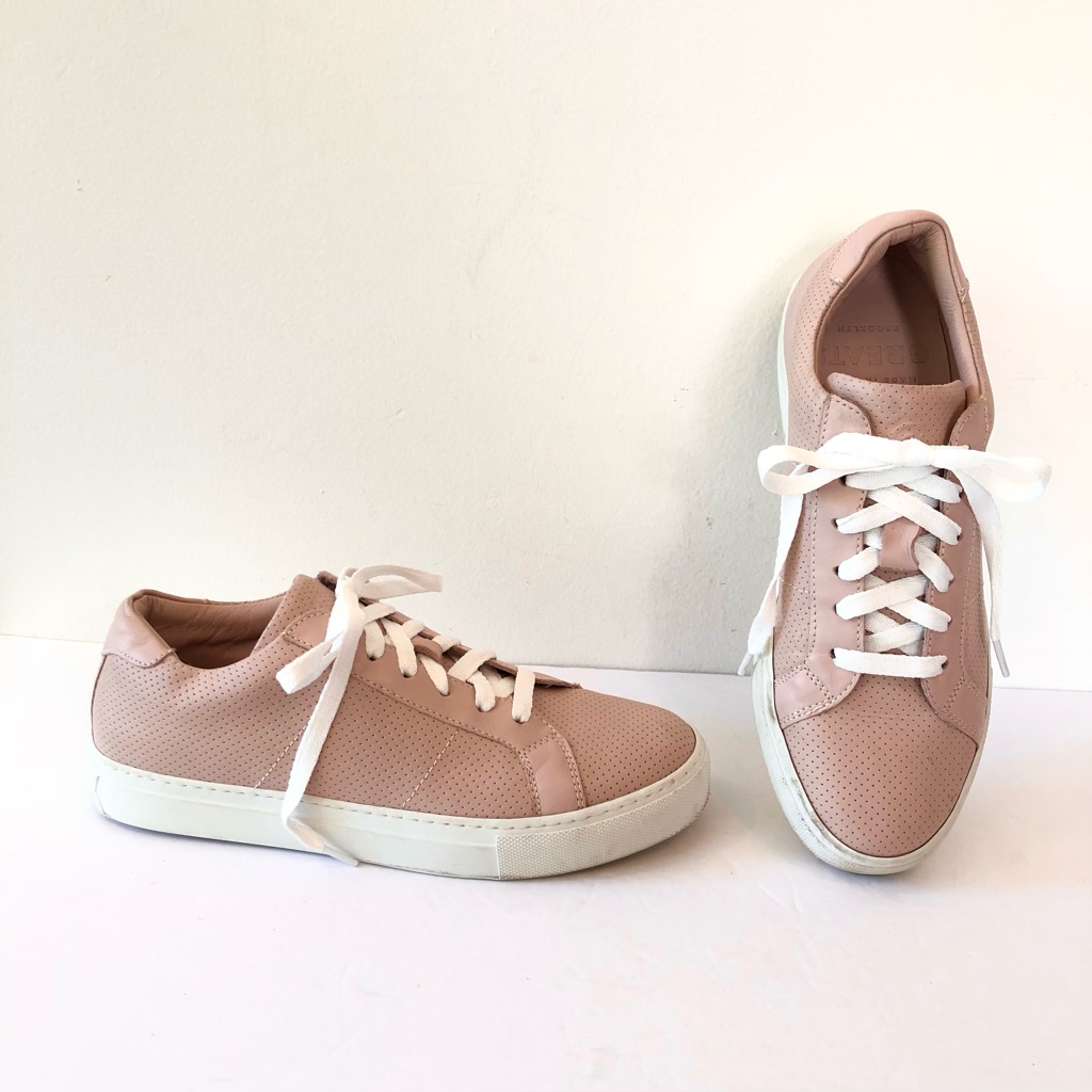 Greats The Royale Perforated Leather Sneaker, Blush Pink